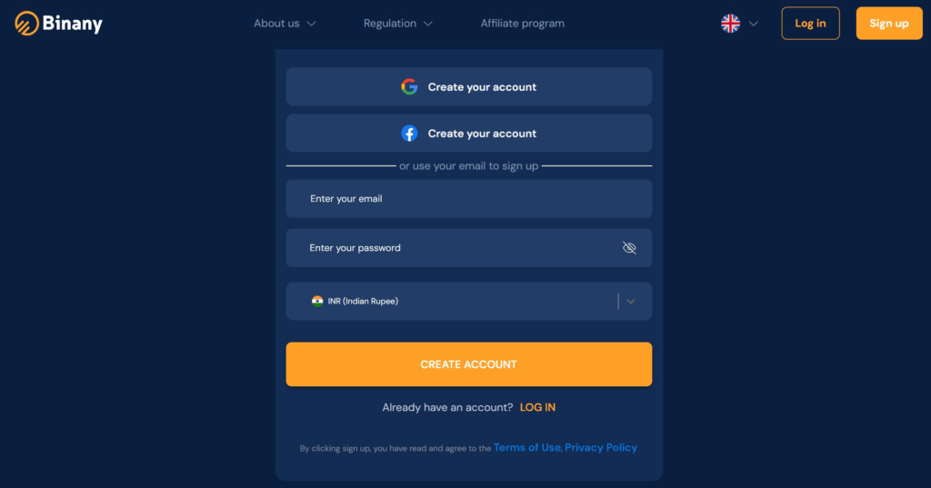 binany registration
